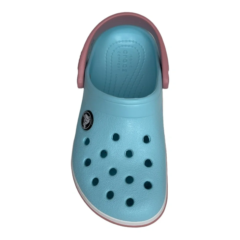 Crocs Toddler Girl's Slip-on Clogs Size 10 Light Blue Sandals‎ Water Friendly